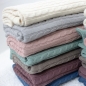 Preview: Baumwoll Strick - Sophie - Zopfmuster - mauve